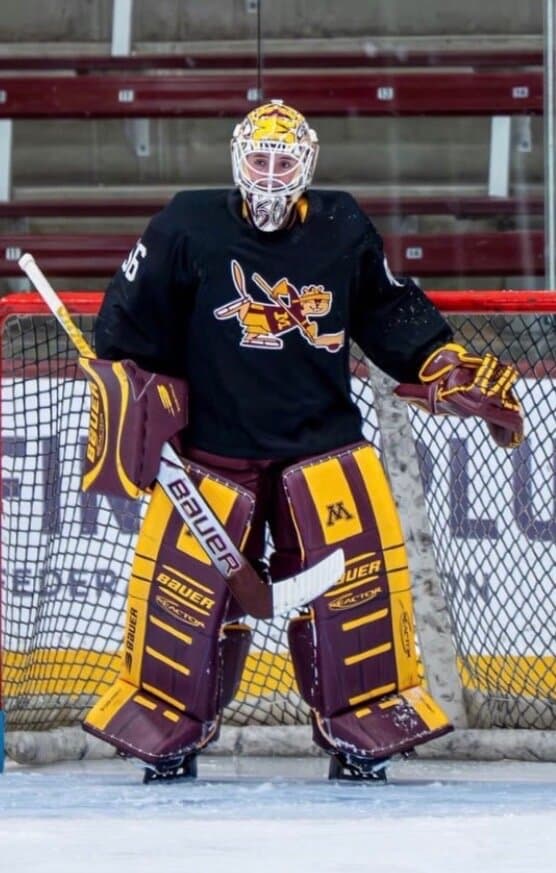 Hannah at practice for the University of Minnesota