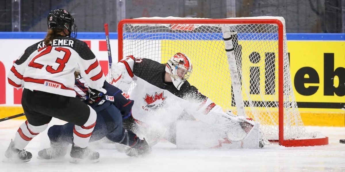 Hannah Clark, Team Canada goaltender trained by PWG